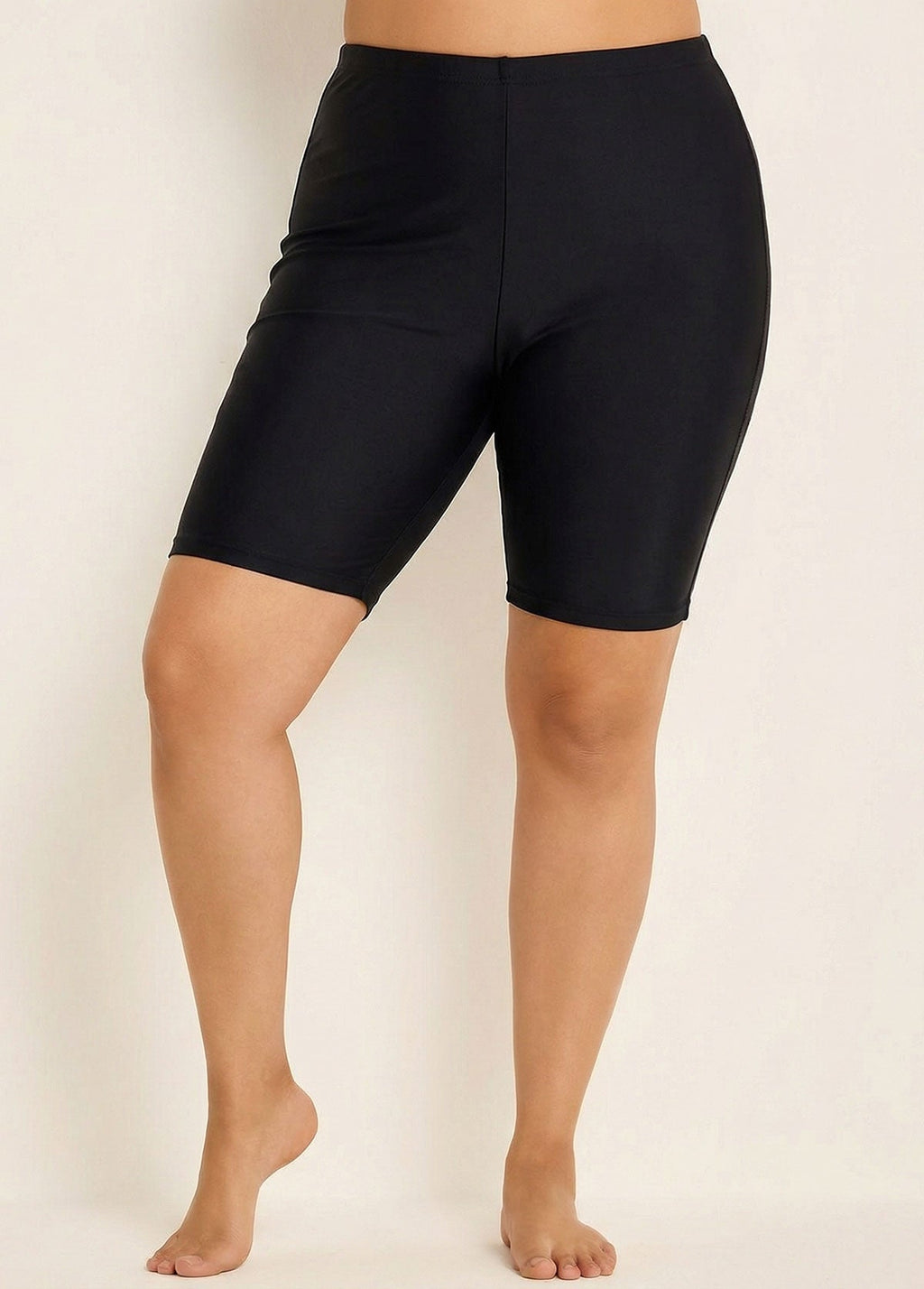 Plus Size Black Swim Shorts Beach Bottom
